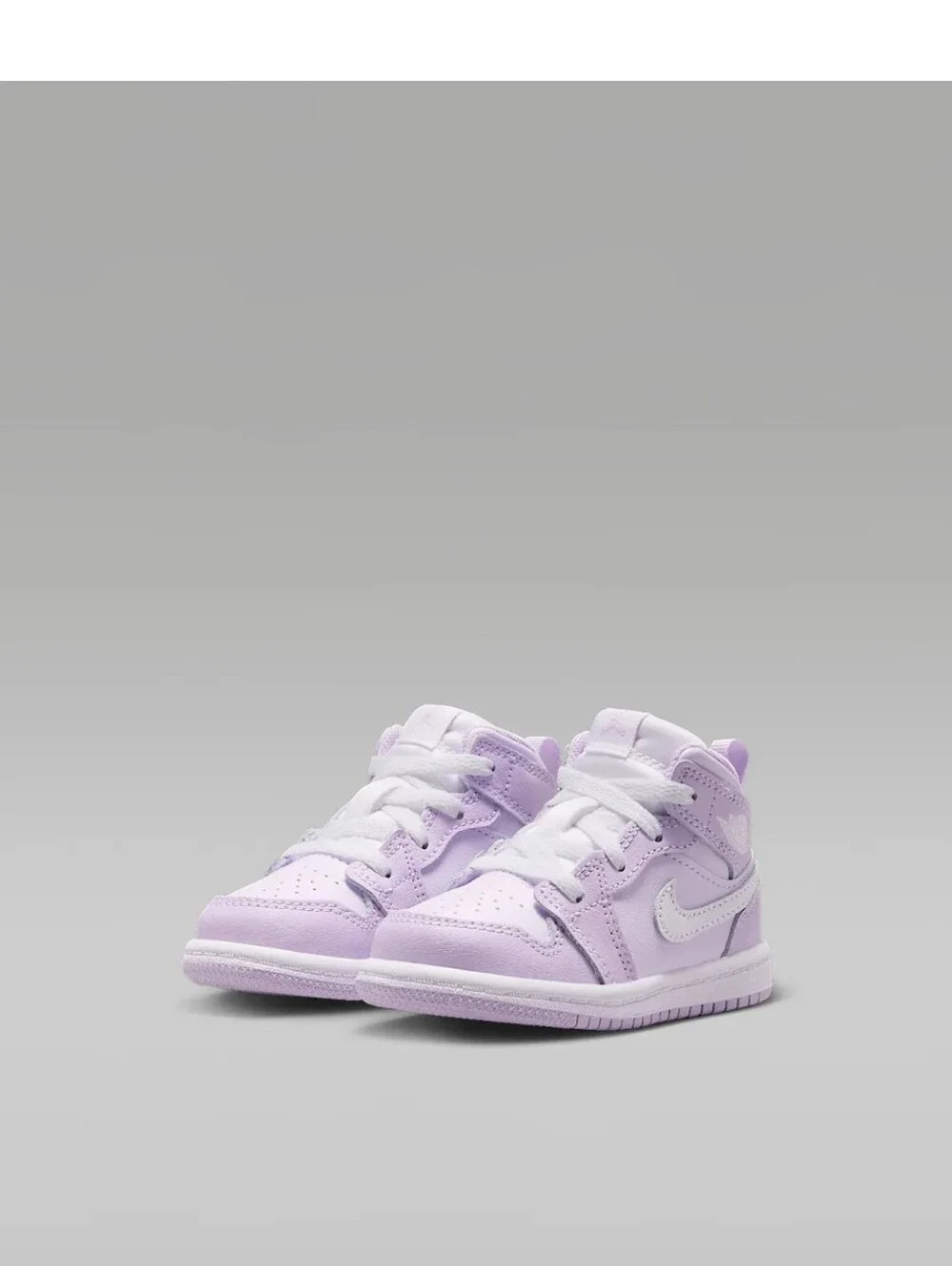 Girls Bling Purple Jordan 1 Mid Sneakers Custom With Clear Swarovski Crystals